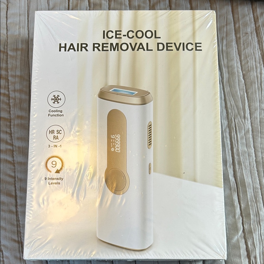 Ice-Cool Hair Removal Device - White and Gold